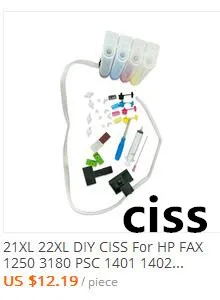 4X100ML BK C M Y 21XL 22XL чернилами для hp с чернилами hp DESKJET 3910 3915 3918 3920 3930 3930 3938 OFFICEJET 4315 4315v 4315xi J3608 J3625