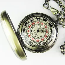 Редкий Античный Китайский бронзовая фигурка знака зодиака Механические карманные часы Роскошные