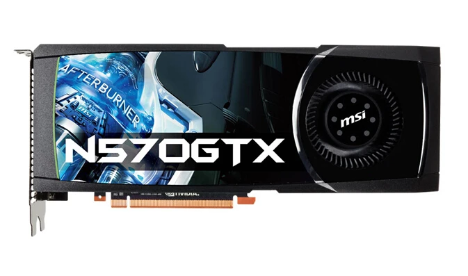 original Desktop computer game graphics card for MSI N570GTX 1280M DDR5 320bit DirectX 11 DVI+HDMI free shipping