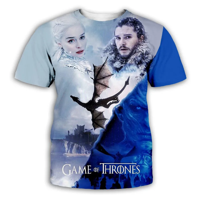 

New arrival Game of Thrones Season 8 3D printed t shirt Jon Snow t-shirts men/women casual Harajuku style tshirt streetwear tops