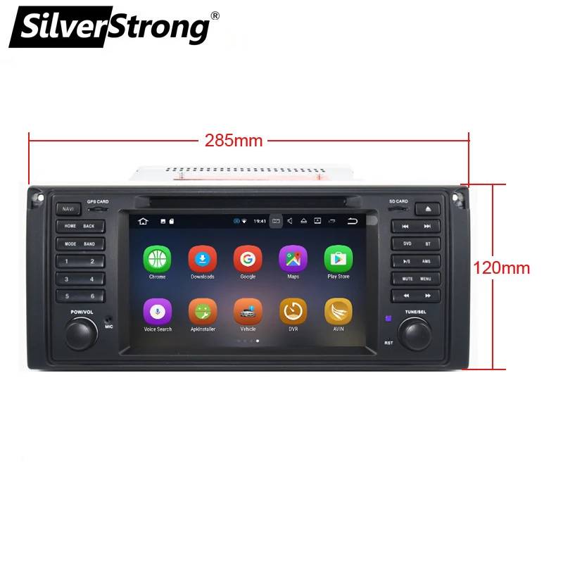Top SilverStrong Android9.0 One Din IPS 7inch Car DVD for BMW E53 E39 X5 with 4G RAM 32G ROM Car GPS Radio for E39 E53 X5 1