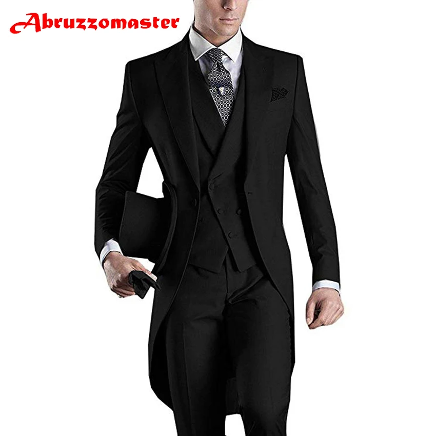 Abruzzomaster серые утренние костюмы мужские красивые 3 шт Фрак костюм ...
