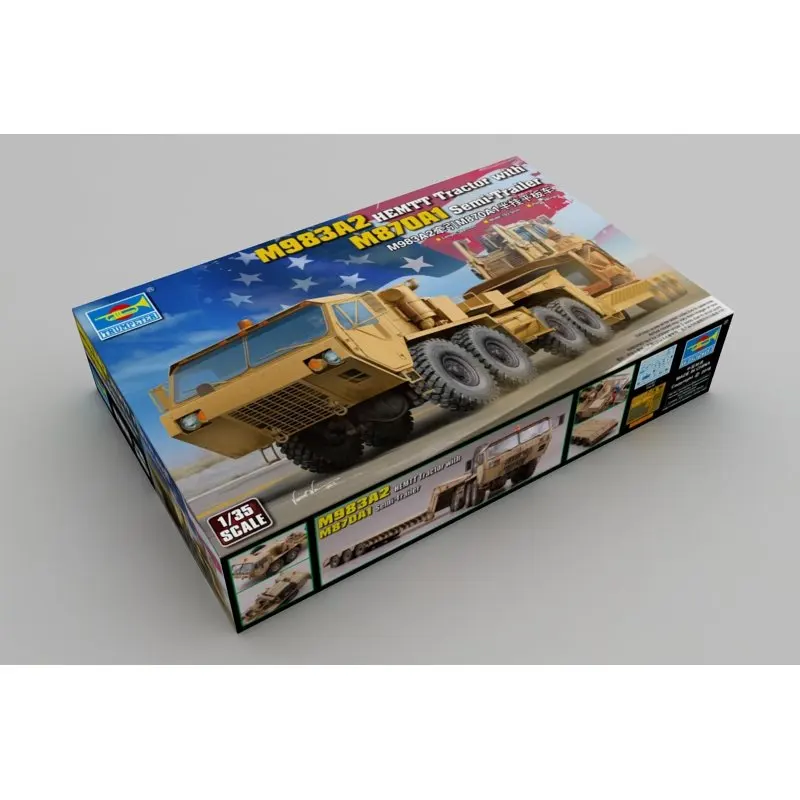 Trumpeter 01055 1/35 M983A2 гемтт трактор с M870A1 полуприцеп-масштаб модель комплект | Игрушки и