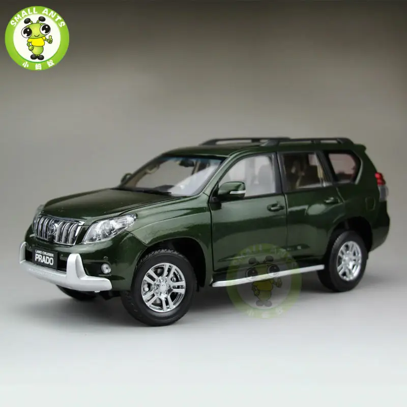 1:18 Масштаб Land Cruiser Prado литья под давлением модель автомобиля SUV игрушки для подарков коллекция хобби Зеленый