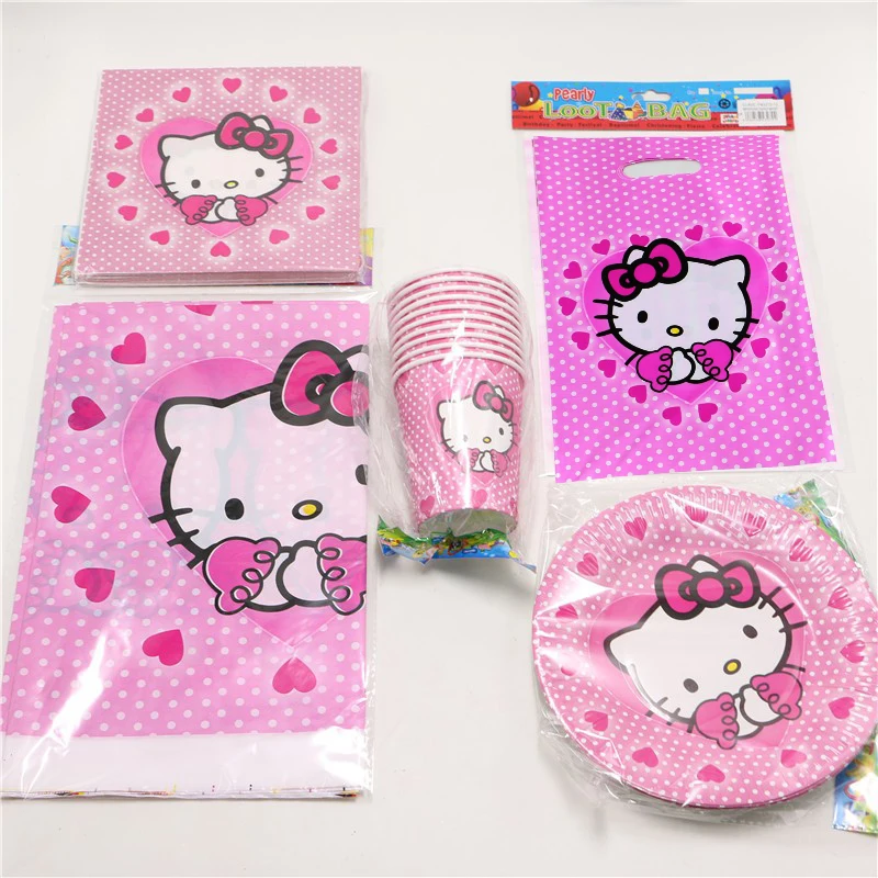 82pcs\lot hello kitty napkins Baby Shower gift bags birthday party