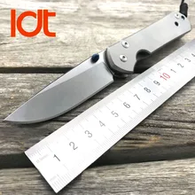 LDT Small Sebenza 21 Folding Knife D2 Blade Titanium TC4 Handle Knives Camping Hunting Tactical Pocket Knife Outdoor EDC Tools