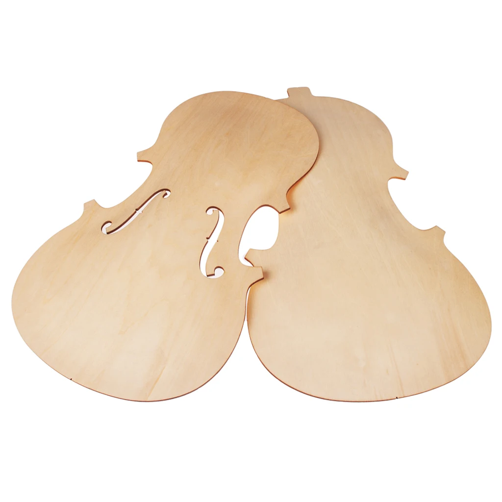 Solid Wood Unfinished Violin Top Front Panel & Back Plate Set for 4/4 3/4 1/2 1/4 1/8  Violin Fiddle DIY Making