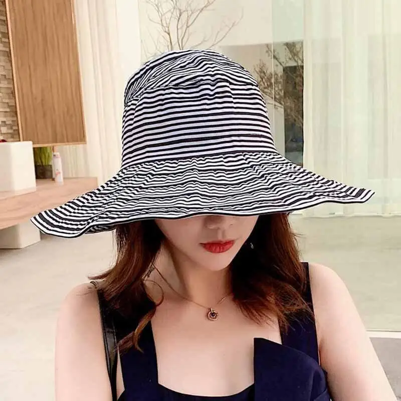 

Women Foldable Empty Top Sun Hat Summer Wide Brim Visor Caps Casual Ladies Breathable Outdoor Sports UV Protection Floppy Hats