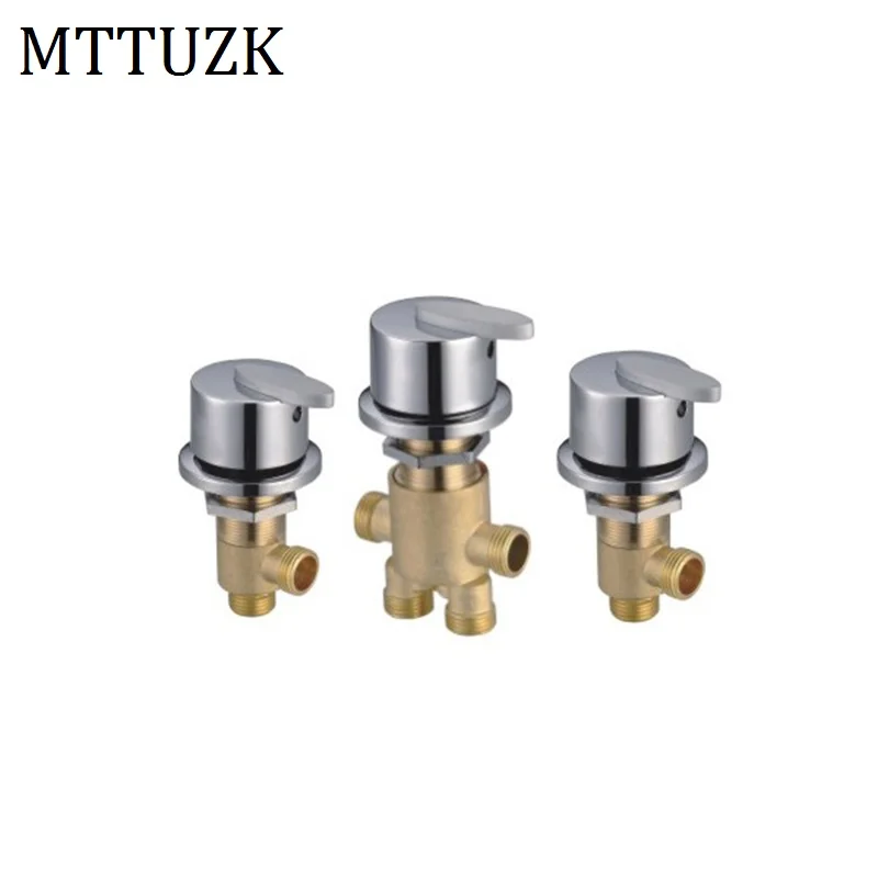 MTTUZK горячая холодная вода Твердый латунный переключатель клапан для кран для ванны/душа смеситель, набор для ванной кран, ванна регулирующий клапан крана