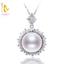 [Нимфа] жемчужные Цепочки и ожерелья с подвесками Ювелирные изделия из жемчуга натуральный пресноводный ювелирные изделия из жемчуга для Для женщин P059