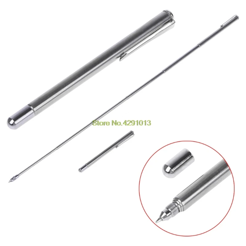 

2 in 1 Pointer Telescopic Extendable Steel Ballpoint Pen Teaching Tool Magic Pen Drop Shipping Support
