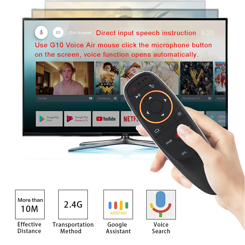 Bqeel G10 Голосовая воздушная мышь со встроенным гироскопом 2,4G беспроводной ИК пульт дистанционного управления гироскопом Голосовое управление для Android Smart tv Box