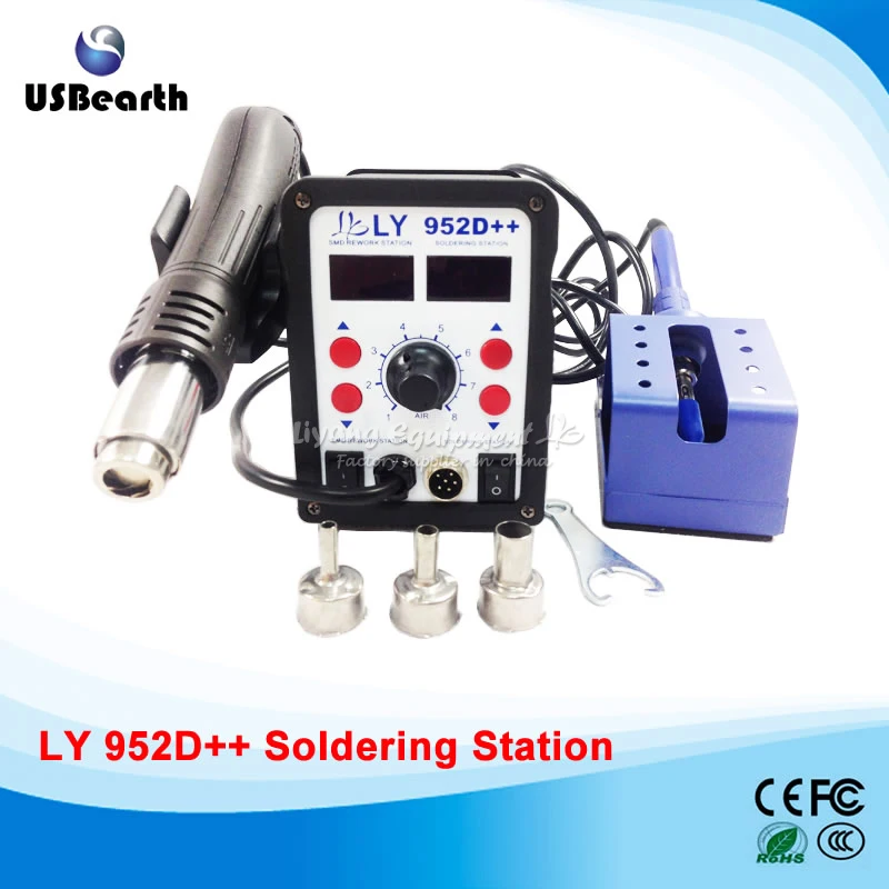 

big power LY 952D++ dual led 2 in 1 solder station with auto sleep function
