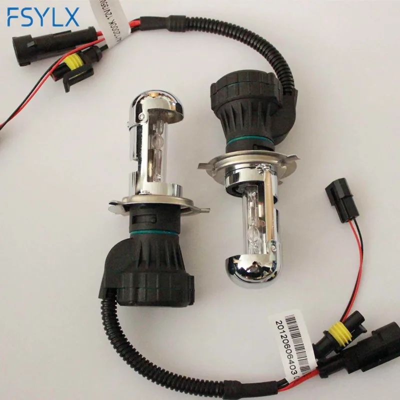 FSYLX 1 пара Биксеноновые 12 в 35 Вт H4 HID автомобильный Сменные лампы для фар H4-3 Hi/Lo HID ксеноновые лампы 4300 k 6000 k 8000 k 10000 k