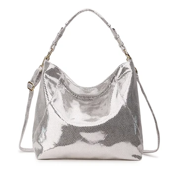 

Luxury Handbags Women Bags Designer Female Genuine Leather Bag Big Hobo Women Shoulder Bags Ladies Silver Bags for Women 2018