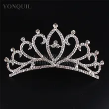 Free Shipping Fashion Rhinestone Crystals Flower Tiara Crown For Bridal Women Wedding Hair Jewelry Accessories 3pcs