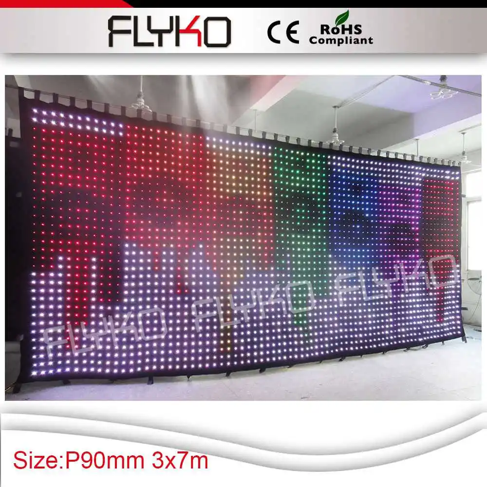 

Free Shipping led video cloth xxx video function animation effection led curtain