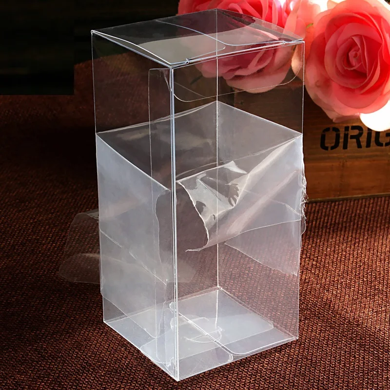 10*10 * Hcm прозрачные водонепроницаемые ПВХ коробки Подарочная коробка коробочка