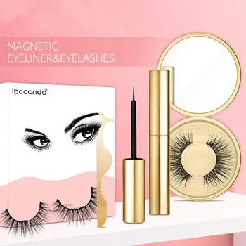 

5 Magnetic Eyeliner False Eyeashes Tweezer Kit Waterproof Long Lasting Make Up Kits