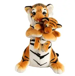 Моделирование мать и ребенок тигра милые мягкие плюшевые игрушки для подарок на день рождения