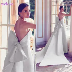 Vestido de noiva Атлас свадебное платье 2019 Новое поступление настоящая фотография белое цвета слоновой кости Элегантное свадебное платье