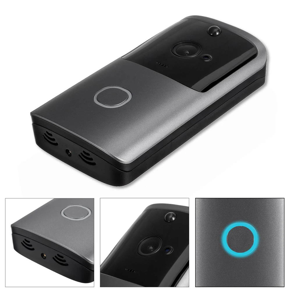 Дверной звонок умный беспроводной WiFi охранный звонок на двери видеозапись домашний монитор переговорное устройство с режимом ночной