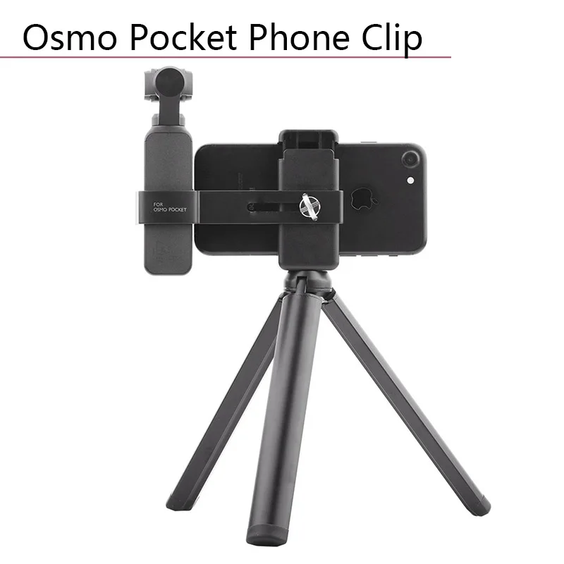 Phone Securing Clip Bracket Support stand Plastic Material with Metal Tripod Handheld Gimbal Accessories for DJI Osmo Pocket 2 |