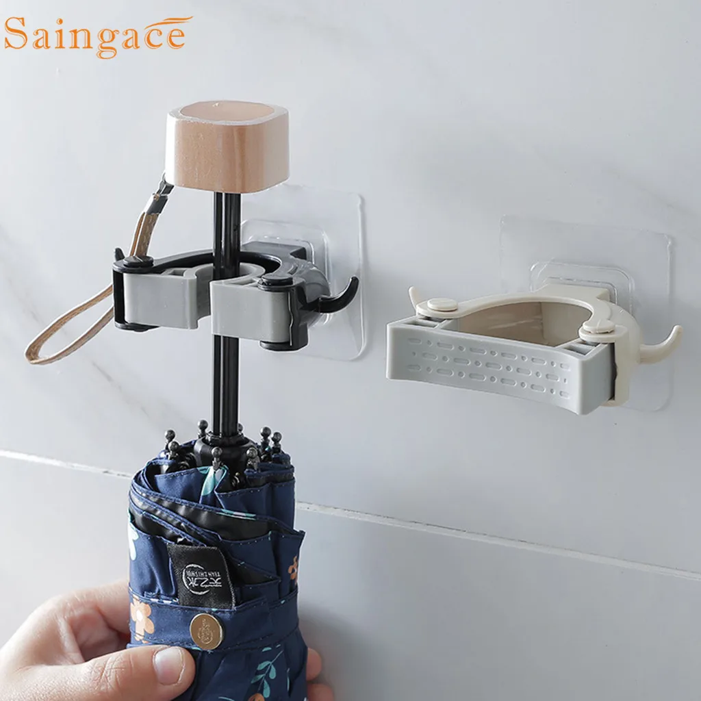 Держатель для хранения Saingace, крючки, настенный органайзер для швабры, держатель, вешалка для метлы, стеллаж для хранения, кухонный крючок, вязаный крючок, новинка 2020