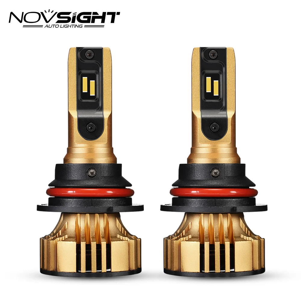 NOVSIGHT 2 шт. авто светодиодные лампы для передних фар H7 HB3 HB4 H8 H9 H11 9008/H13 H4/9003/HB2 9007/HB5 Hi/короче спереди и длиннее сзади) H1 H3 Луч 72W фары для 12000LM туман