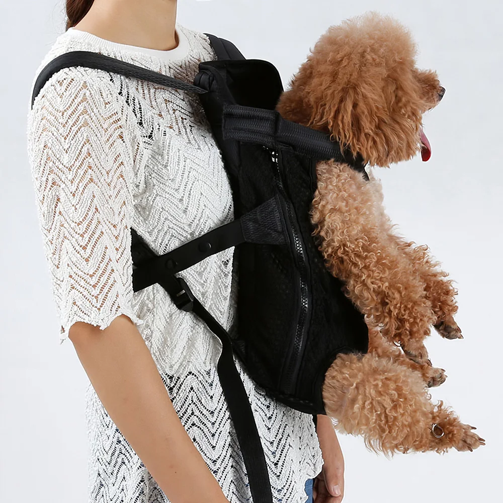 

Breathable Pet Knapsack Dog Carrier Legs-Out Mesh Front Hands-Free Chest Backpack Bag for Dog Cat Puppy Traveling Hiking Outdoor