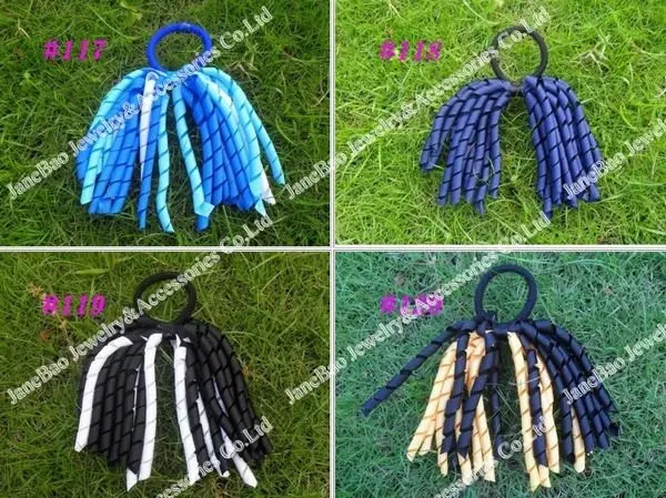 

free shipping 300pcs korker ponytail holders streamer to korker hair clips