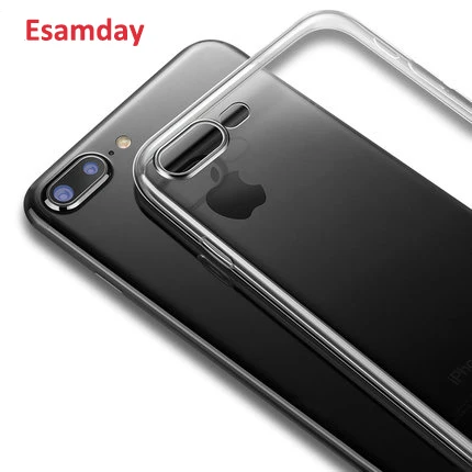 Esamday Clear Silicon Soft TPU Case For 7 7Plus 8 8Plus X XS MAX XR Transparent Phone Case For iPhone 5 5s SE 6 6s 6Plus 6sPlus Esamday Clear Silicon Soft TPU Case For 7 7Plus 8 8Plus X XS MAX XR Transparent Phone Case For iPhone 5 5s SE 6 6s 6Plus 6sPlus