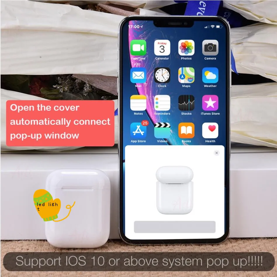 

i80 TWS Earbuds pop up Window 1:1 wireless Bluetooth 5.0 earphones Not W1 chip PK i20 i30 i60 i30 i10 tws