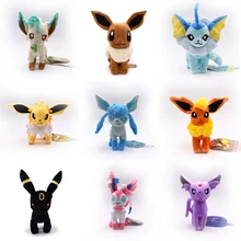 9 Styles Standing Eevee Umbreon Flareon Vaporeon Glaceon Jolteon Espeon Leafeon Sylveon Animal Stuffed Plush Quality Cartoon Toy 9 Styles Standing Eevee Umbreon Flareon Vaporeon Glaceon Jolteon Espeon Leafeon Sylveon Animal Stuffed Plush Quality Cartoon Toy