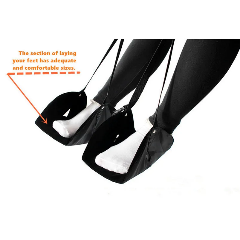 Comfy Hanger Travel Airplane Footrest Hammock Made with Premium Memory Foam Foot Portable Relaxed and Comfortable 30MR141