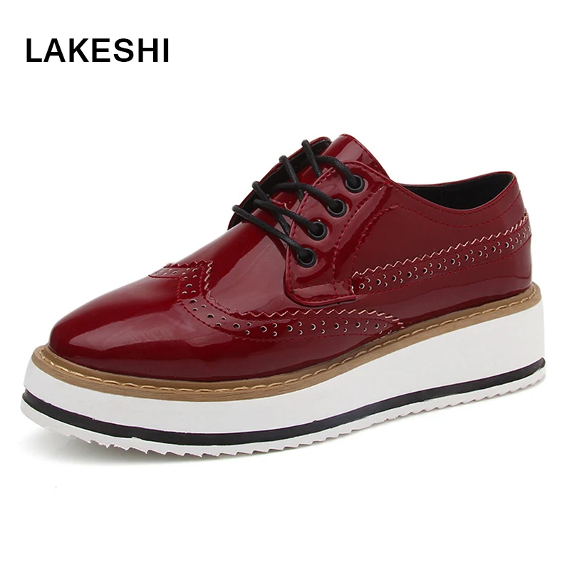 Creepers Shoes Women fashion Women Creepers Platform Shoes Patent