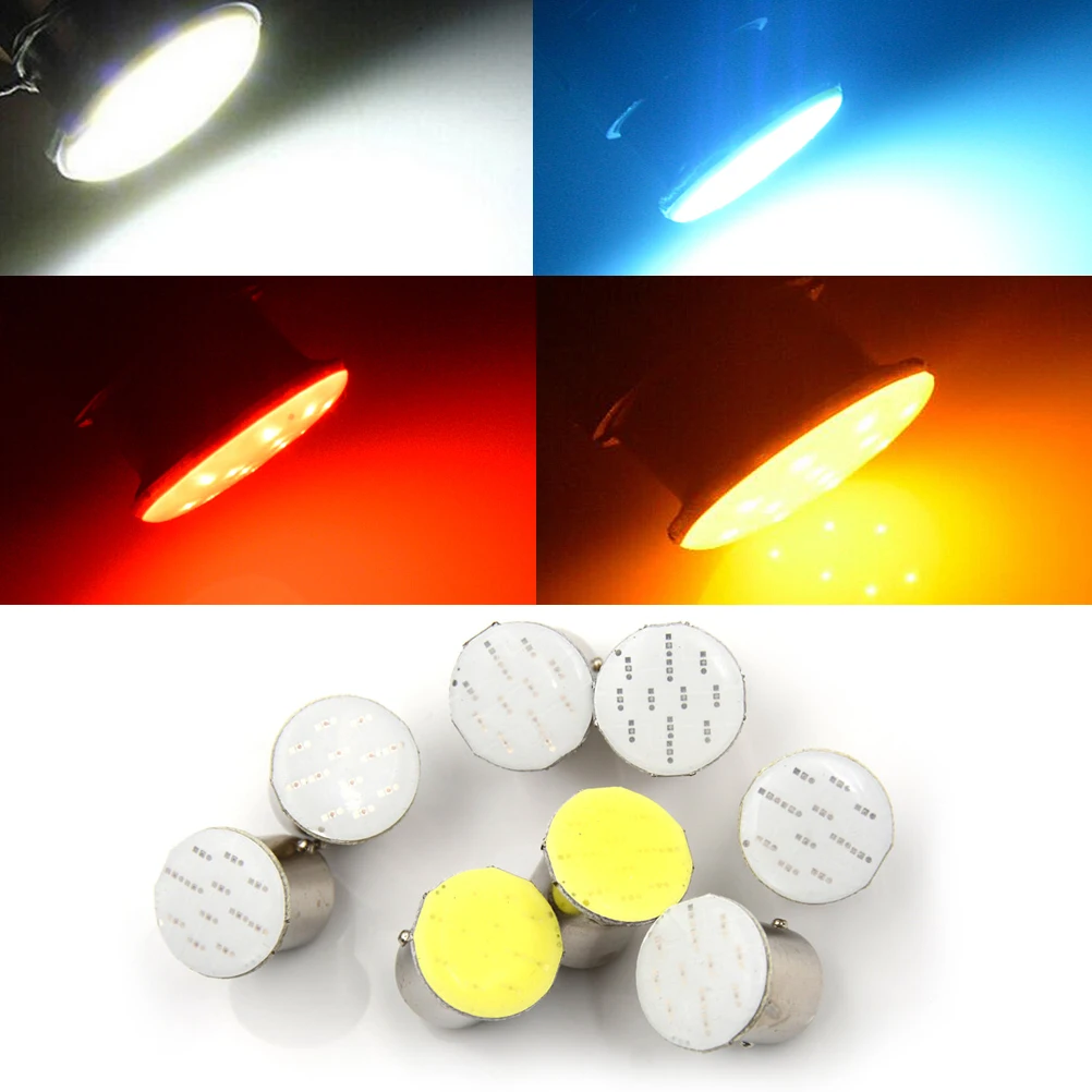 

12V Auto Led Super Bright COB Lamps P21W 1156 BA15S Led Car Styling Auto Car Signal Reverse Led Lights White Parking