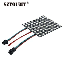 SZYOUMY цифровой гибкий Матричный Модуль светильник WS2812B SMD 5050 RGB индивидуально лампа с возможностью адресации 8*8 16*16 32*8 дисплей доска