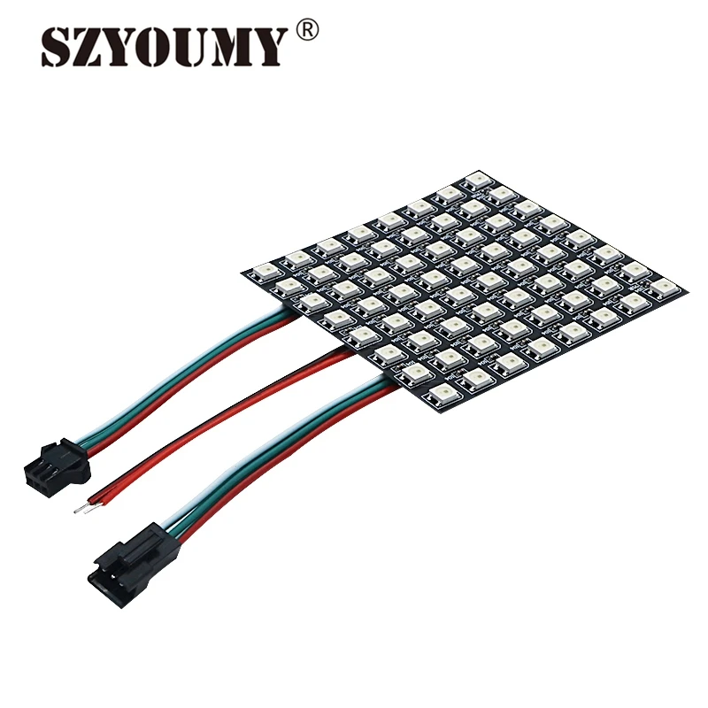 Цифровой гибкий точечный матричный модуль светильник WS2812B SMD 5050 RGB индивидуально