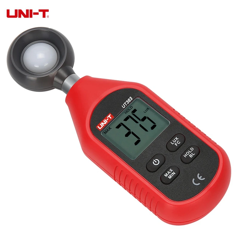 UNI-T UT383 Цифровой Люксметр Light Meter Lux/fc метр люминометр фотометр 200,000 лк