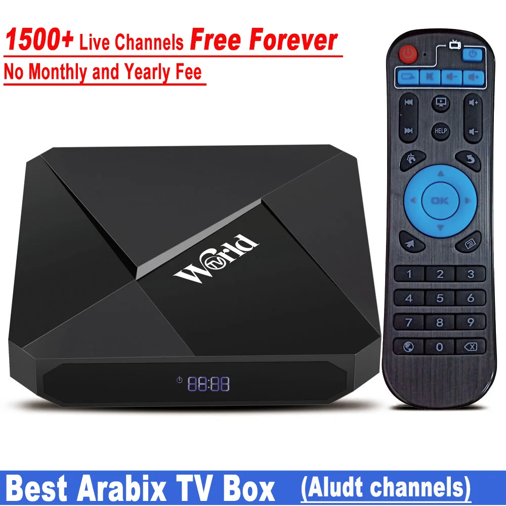 

IPTV Box Free Lifetime IPTV Subscription No Monthly Fee 1600+ Channels 2G 16G Smart Android 7.1 TV Box Arabic IPTV Free Forever