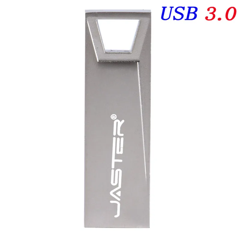 Металлический USB флеш-накопитель JASTER USB 3,0, 64 ГБ, 32 ГБ, 16 ГБ, 8 ГБ, 4 Гб, USB флешка, металлическая ручка-накопитель, реальная емкость, водонепроницаемый индивидуальный логотип - Цвет: Silver