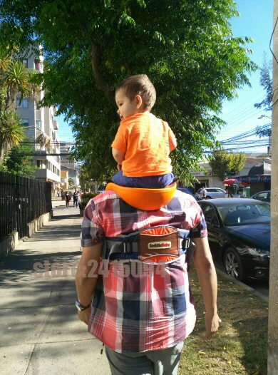 Hands Free Shoulder Carrier with Ankle Straps and Cushioned Hip Seat Nylon Child Strap Rider travel back frame infant saddle