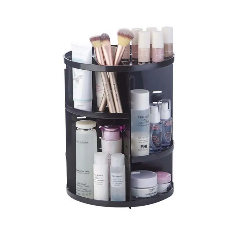 makeup drawers White 1PC 360 Degrees Rotating Cosmetic Storage Rack Lipstick Jewelry Case Holder Display Stand Cosmetic Box MakeUp Organizer best makeup organizer