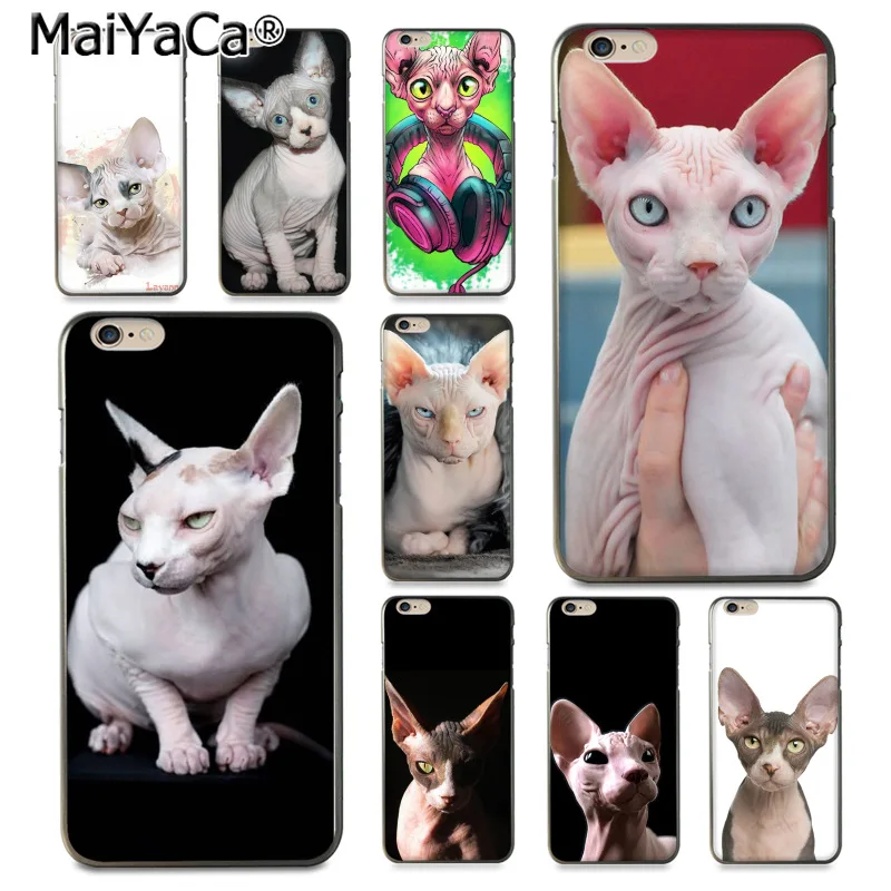 

MaiYaCa Tattoo Sphinx Cat Top Detailed Popular Case for iPhone 8 7 6 6S Plus X 10 5 5S SE 5C Coque Shell