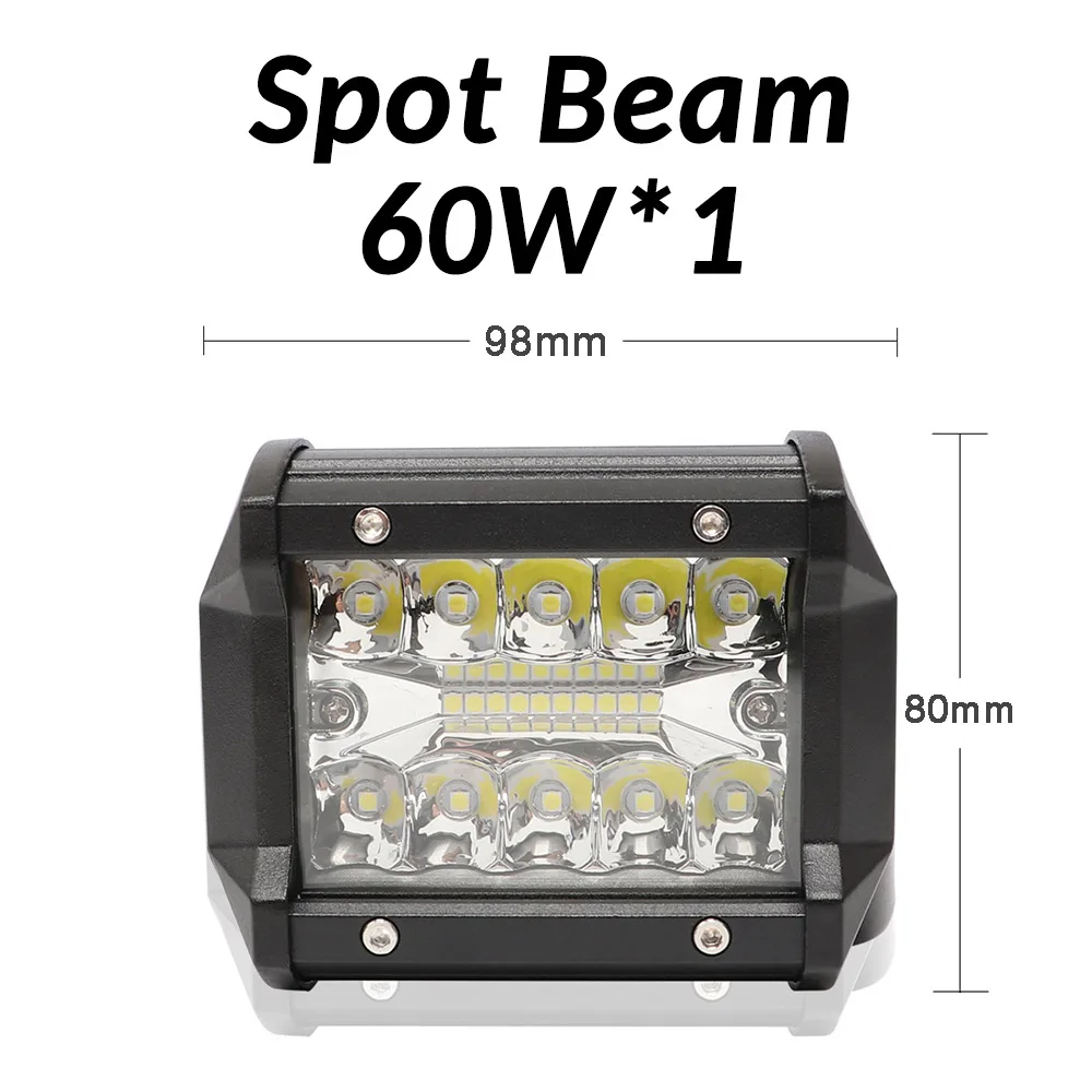 ASLENT 4 7 12 15 дюймов 18 Вт 60 Вт 72 Вт 120 Вт светодиодный рабочий светильник светодиодный светильник бар для мотоцикла Трактор Лодка внедорожный 4WD 4x4 грузовик внедорожник ATV