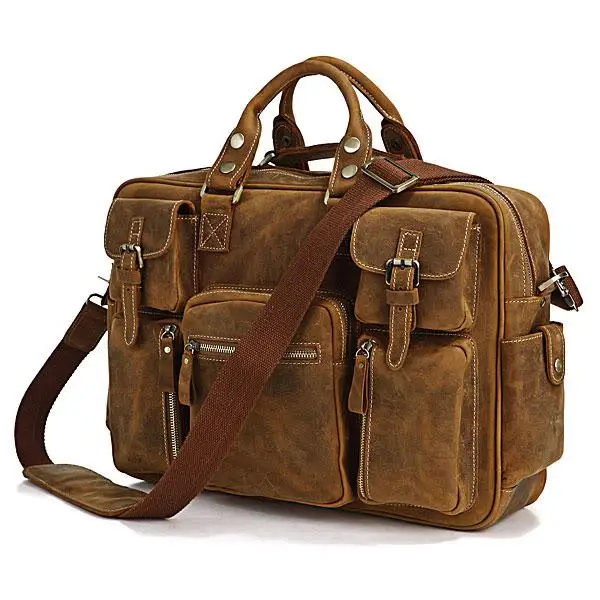 100 Genuine Leather men s travel bags large capacity men bag shoulder Bag men s briefcase
