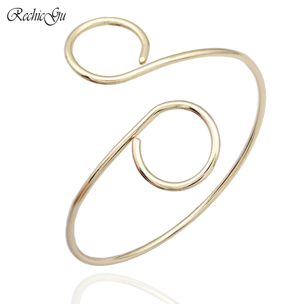 Женский браслет обруч Pulseira Masculina позолоченный в стиле египетского Бохо с