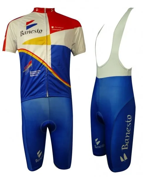 reputación carolino encima 1995 banesto ropa de ciclo corto jersey A set juego de maillot + culote  ropa ciclismo - AliExpress