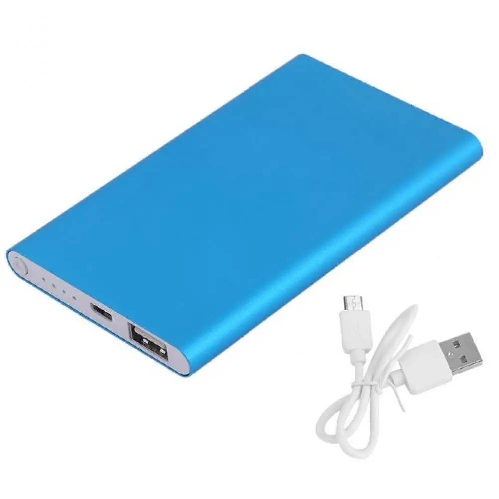 Ультра-тонкий портативный внешний аккумулятор 12000 мАч быстрое зарядное устройство Внешний аккумулятор подходит для всех мобильных телефонов ipad Mp4 - Цвет: Blue